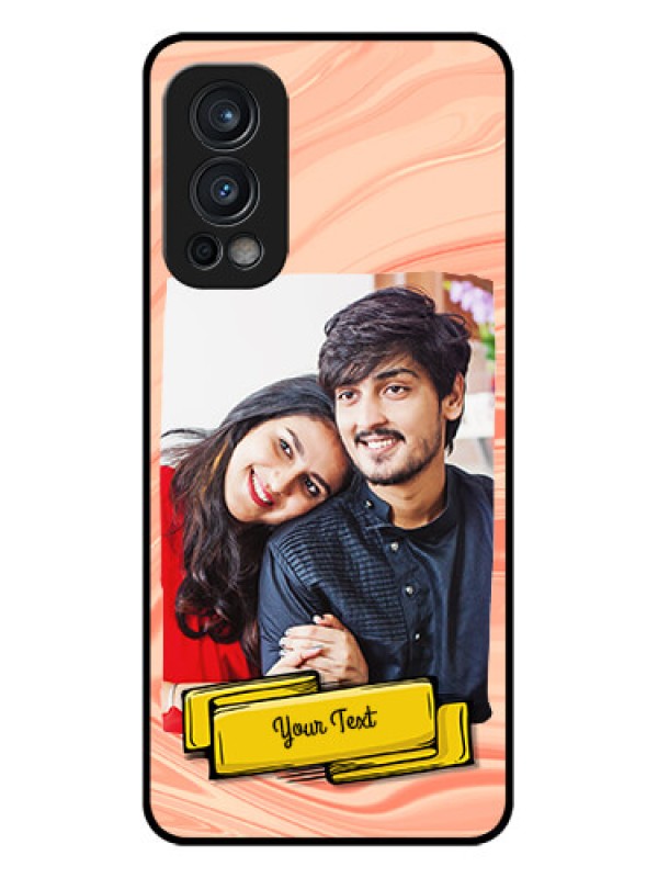 Custom Oneplus Nord 2 5G Personalized Glass Phone Case  - Marble Texture Design