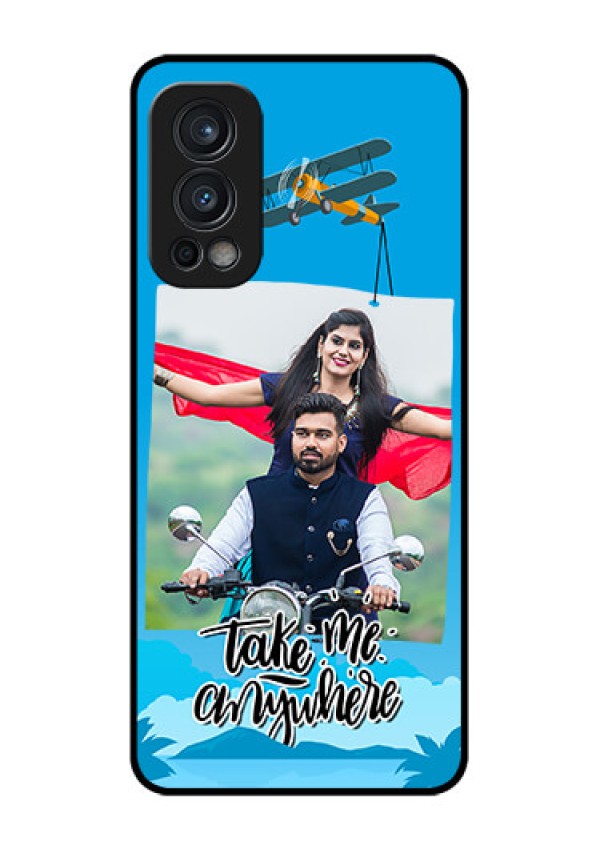 Oneplus Nord 2 5G Custom Glass Mobile Case  - Traveller Design 