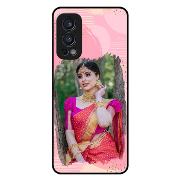 Oneplus Nord 2 5G Personalized Glass Phone Case - Gold Glitter Splash Design Oneplus Nord 2 5G Personalized Glass Phone Case - Gold Glitter Splash Design