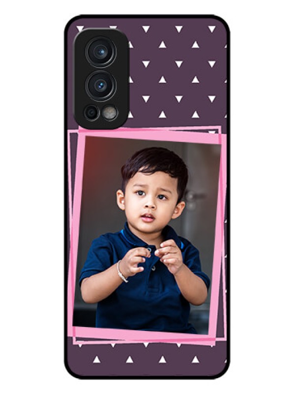 Custom Oneplus Nord 2 5G Custom Glass Mobile Case  - Triangle Pattern Dotted Design