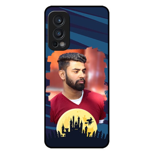 Oneplus Nord 2 5G Photo Printing on Glass Case  - Halloween Witch Design 