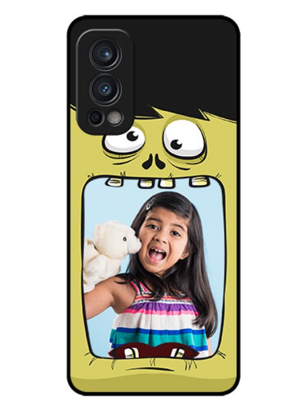 Custom Oneplus Nord 2 5G Personalized Glass Phone Case  - Cartoon monster back case Design