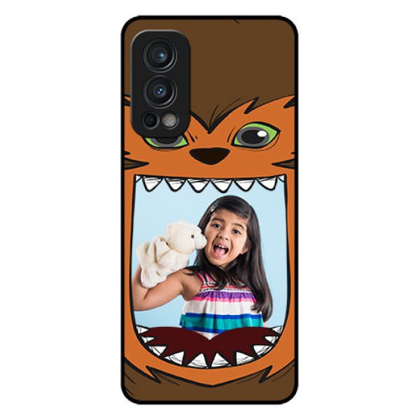 Oneplus Nord 2 5G Photo Printing on Glass Case - Owl Monster Back Case Design Oneplus Nord 2 5G Photo Printing on Glass Case - Owl Monster Back Case Design
