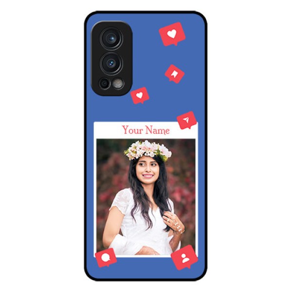 Nord 2 5G Custom Glass Phone Case - Like Share And Comment Design