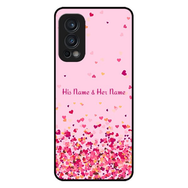 Nord 2 5G Photo Printing on Glass Case - Floating Hearts Design Nord 2 5G Photo Printing on Glass Case - Floating Hearts Design