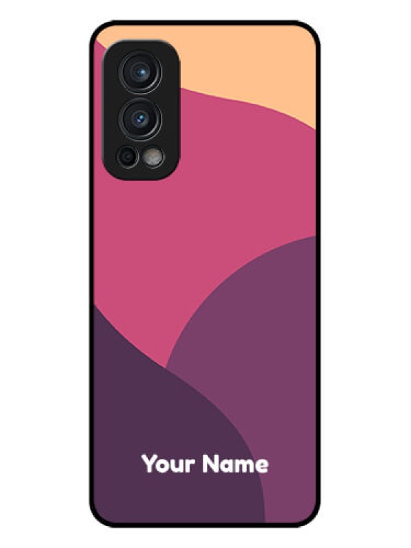 Custom Nord 2 5G Custom Glass Phone Case - Mixed Multi-colour abstract art Design