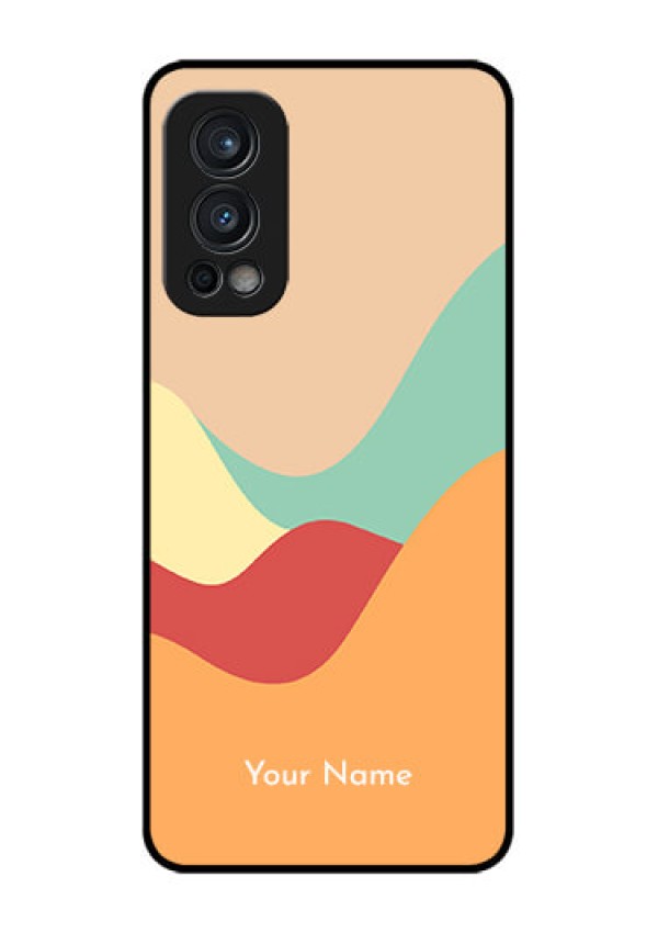 Nord 2 5G Personalized Glass Phone Case - Ocean Waves Multi-colour Design