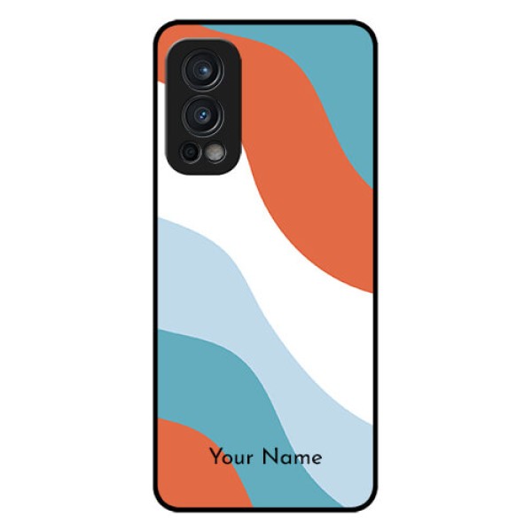 Nord 2 5G Custom Glass Mobile Case - coloured Waves Design