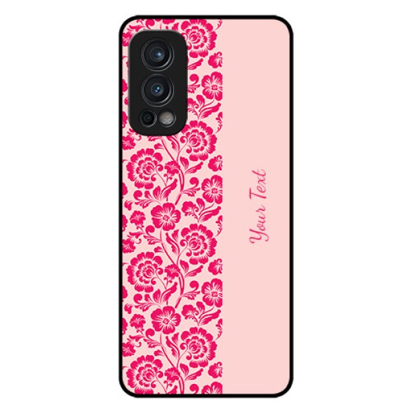 Nord 2 5G Custom Glass Phone Case - Attractive Floral Pattern Design