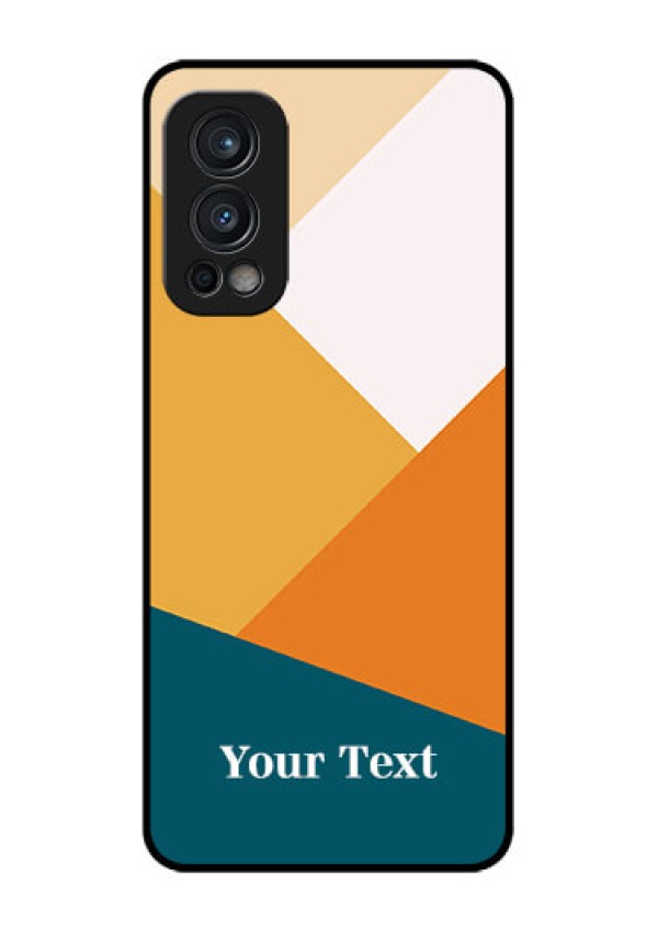 Nord 2 5G Personalized Glass Phone Case - Stacked Multi-colour Design
