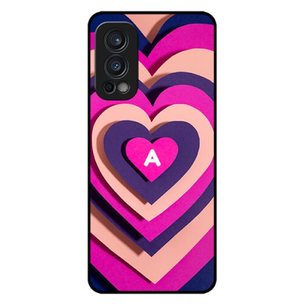 Nord 2 5G Custom Glass Mobile Case - Cute Heart Pattern Design