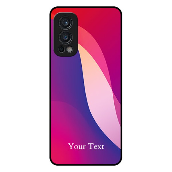 Nord 2 5G Personalized Glass Phone Case - Digital abstract Overlap Design