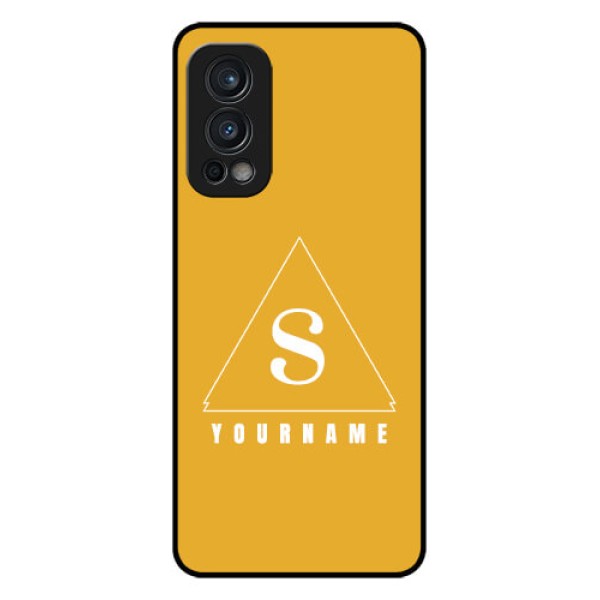 Nord 2 5G Personalized Glass Phone Case - simple triangle Design Nord 2 5G Personalized Glass Phone Case - simple triangle Design