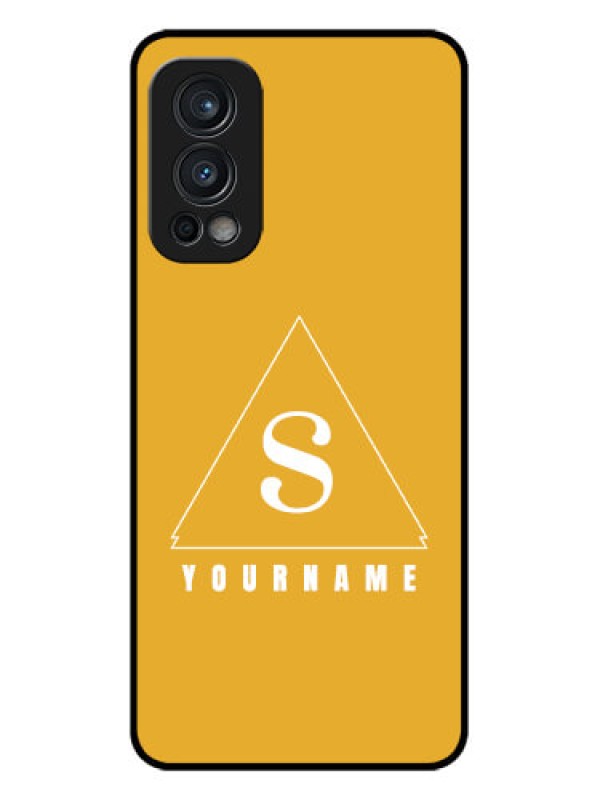 Custom Nord 2 5G Personalized Glass Phone Case - simple triangle Design