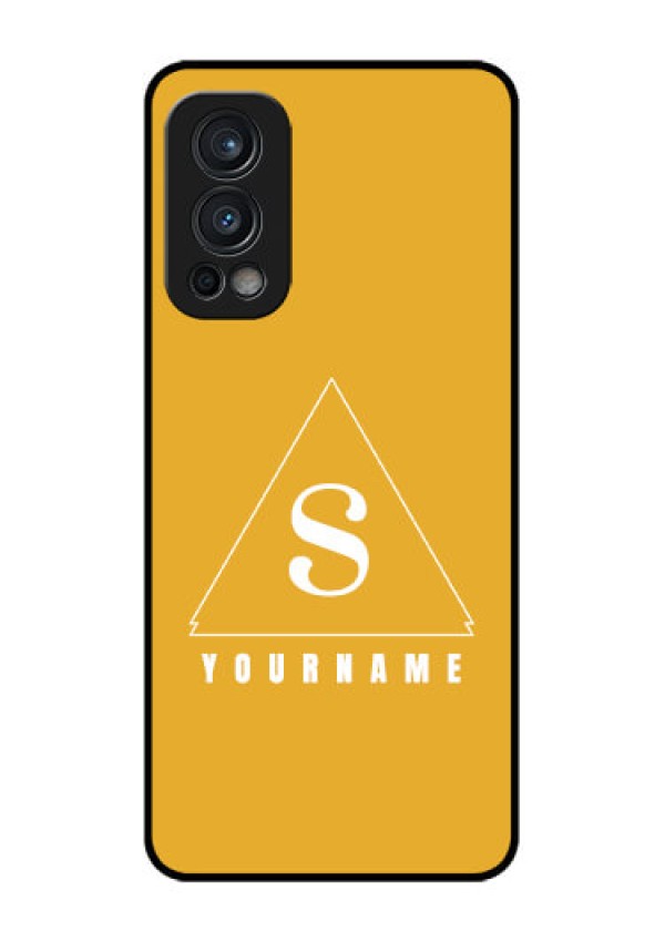 Nord 2 5G Personalized Glass Phone Case - simple triangle Design