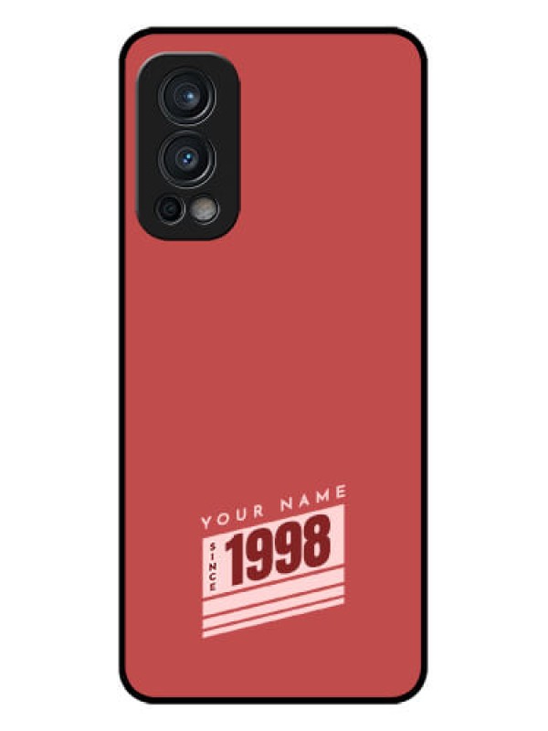 Custom Nord 2 5G Custom Glass Phone Case - Red custom year of birth Design