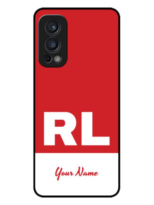 Custom Nord 2 5G Personalized Glass Phone Case - dual tone custom text Design