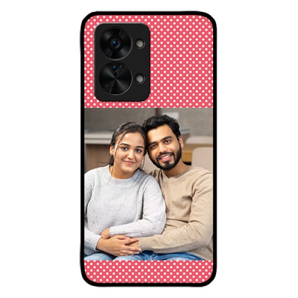 OnePlus Nord 2T 5G Custom Glass Phone Case - White Dotted Design