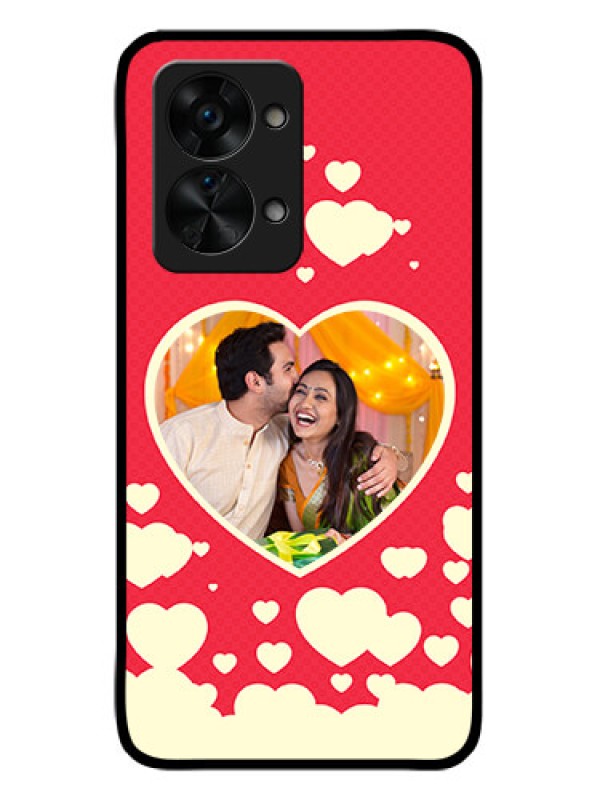 Custom OnePlus Nord 2T 5G Custom Glass Mobile Case - Love Symbols Phone Cover Design