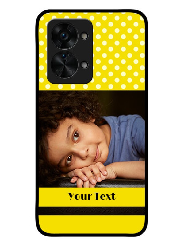Custom OnePlus Nord 2T 5G Custom Glass Phone Case - Bright Yellow Case Design