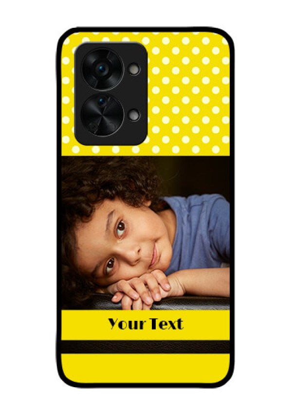 OnePlus Nord 2T 5G Custom Glass Phone Case - Bright Yellow Case Design