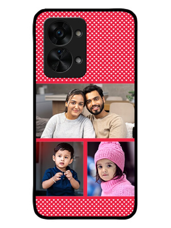 Custom OnePlus Nord 2T 5G Personalized Glass Phone Case - Bulk Pic Upload Design