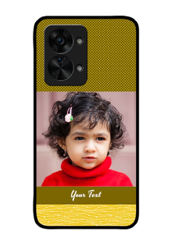 OnePlus Nord 2T 5G Custom Glass Phone Case - Simple Green Color Design