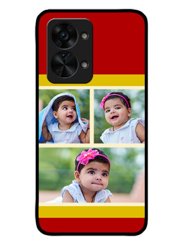 Custom OnePlus Nord 2T 5G Custom Glass Mobile Case - Multiple Pic Upload Design