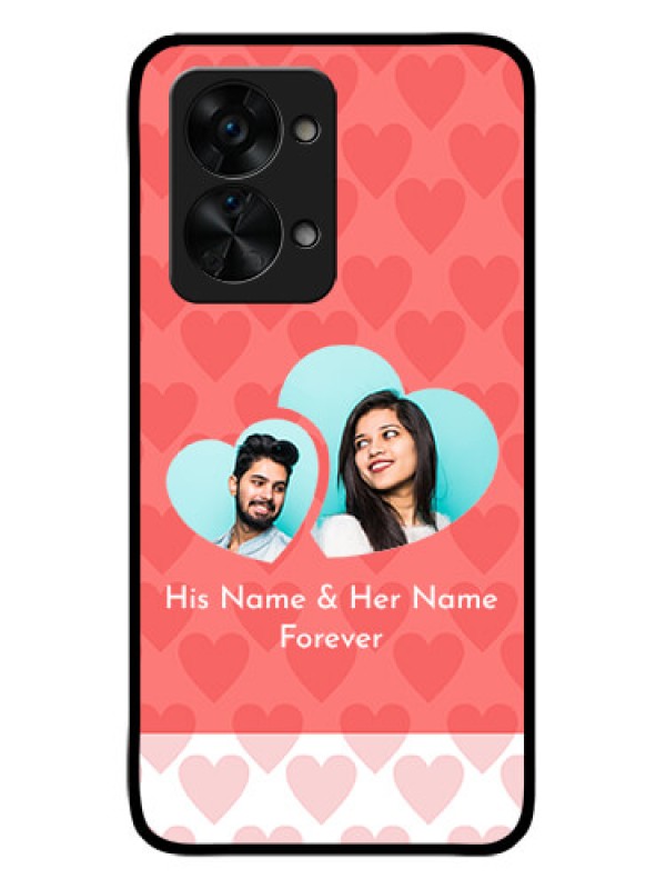 Custom OnePlus Nord 2T 5G Personalized Glass Phone Case - Couple Pic Upload Design