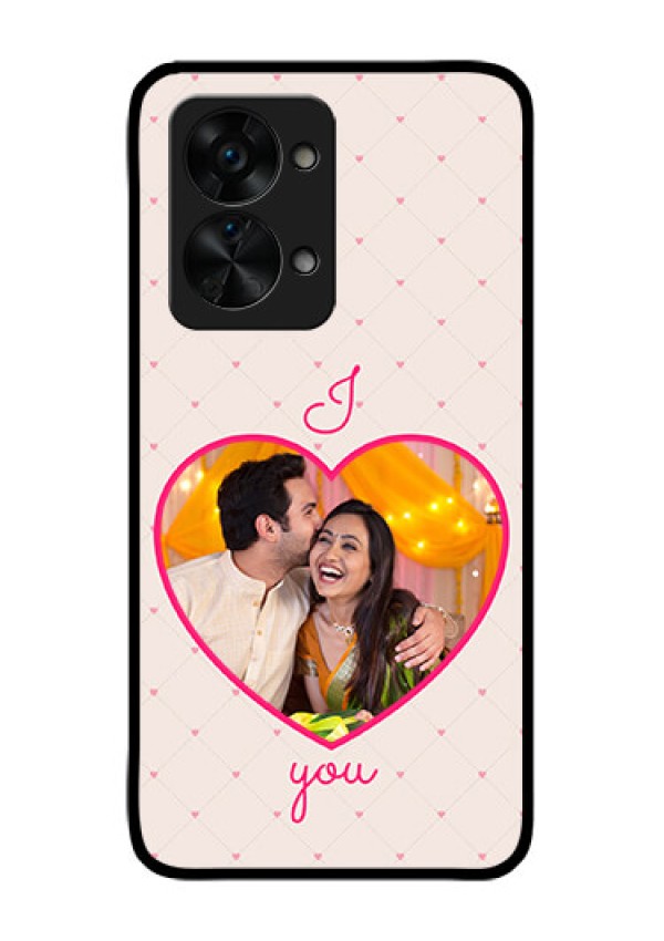 OnePlus Nord 2T 5G Custom Glass Mobile Case - Heart Shape Design