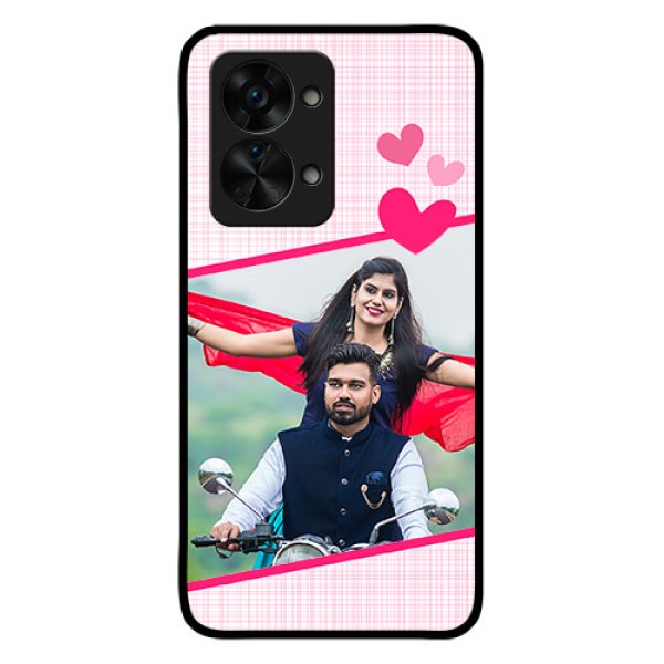 OnePlus Nord 2T 5G Custom Glass Phone Case - Love Shape Heart Design