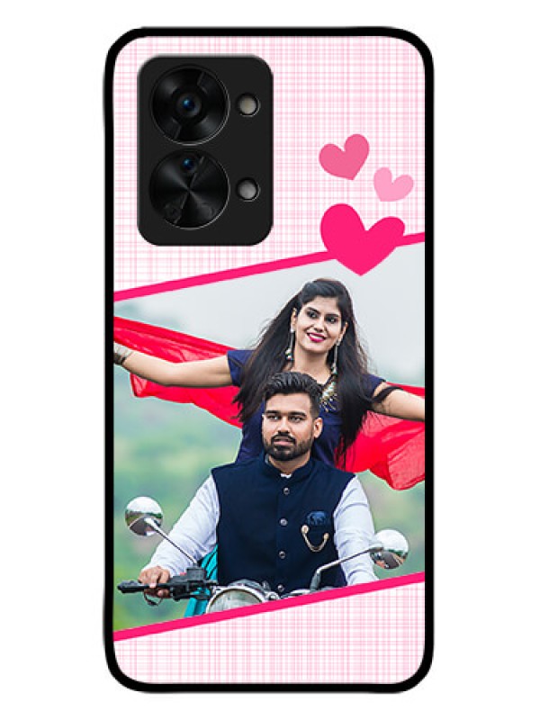 Custom OnePlus Nord 2T 5G Custom Glass Phone Case - Love Shape Heart Design