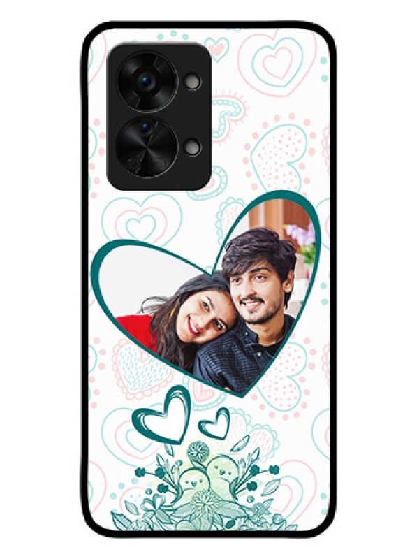 Custom OnePlus Nord 2T 5G Photo Printing on Glass Case - Premium Couple Design