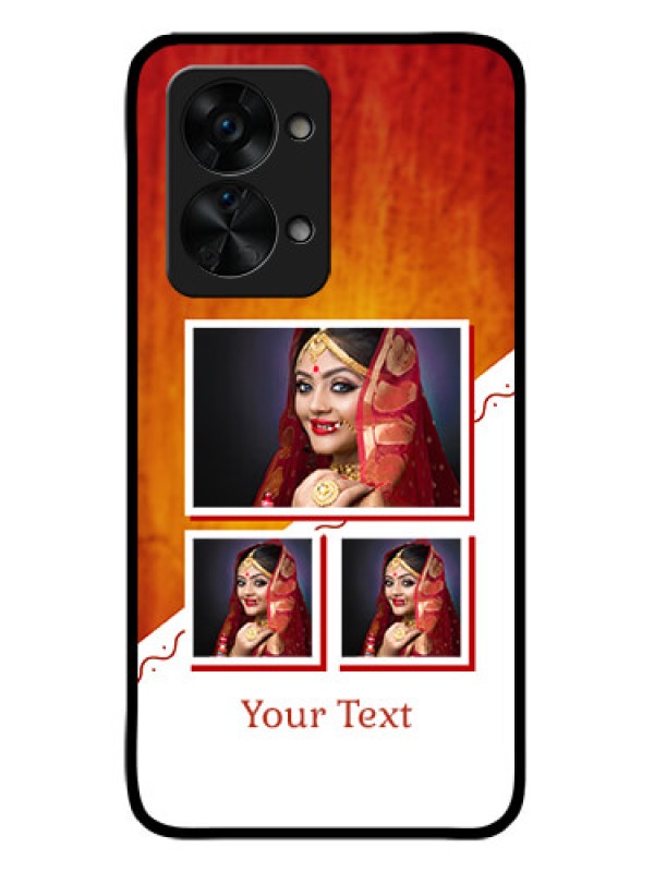 Custom OnePlus Nord 2T 5G Custom Glass Phone Case - Wedding Memories Design