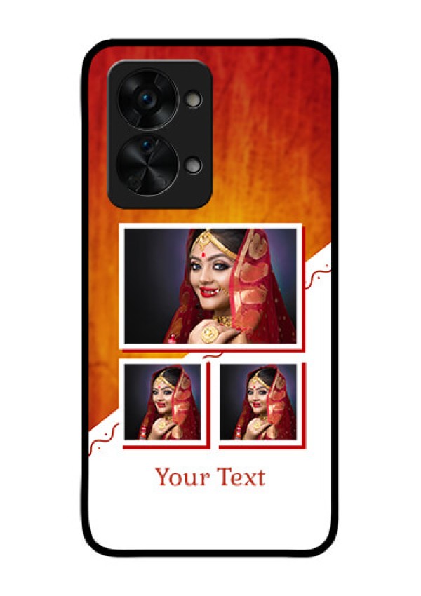 OnePlus Nord 2T 5G Custom Glass Phone Case - Wedding Memories Design