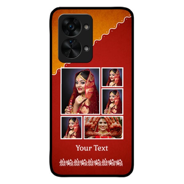 OnePlus Nord 2T 5G Personalized Glass Phone Case - Wedding Pic Upload Design