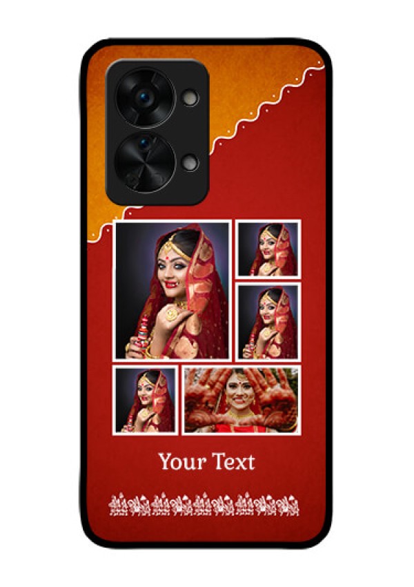 OnePlus Nord 2T 5G Personalized Glass Phone Case - Wedding Pic Upload Design