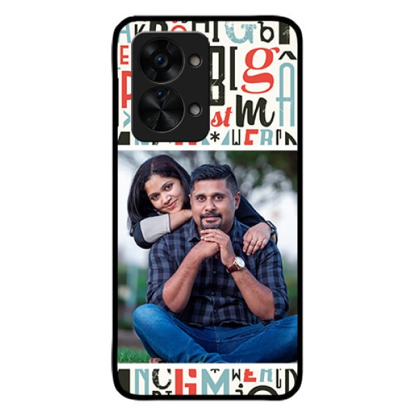 OnePlus Nord 2T 5G Personalized Glass Phone Case - Alphabet Design