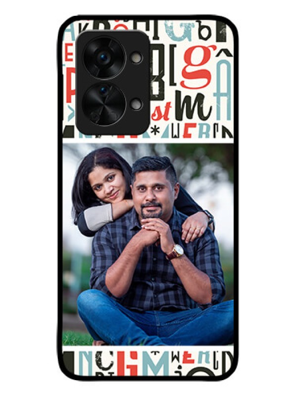 Custom OnePlus Nord 2T 5G Personalized Glass Phone Case - Alphabet Design