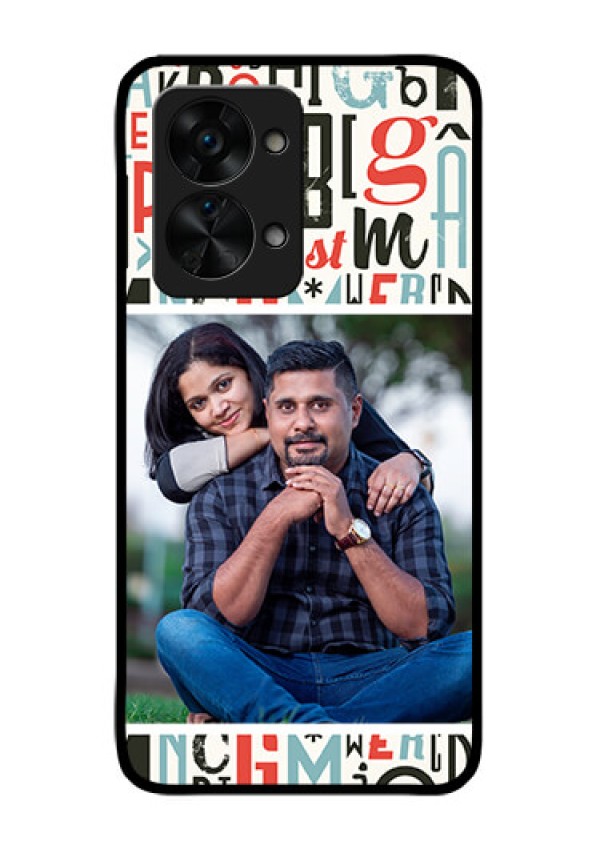 OnePlus Nord 2T 5G Personalized Glass Phone Case - Alphabet Design