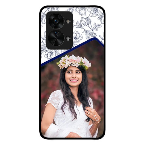 OnePlus Nord 2T 5G Personalized Glass Phone Case - Premium Floral Design