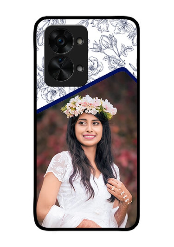OnePlus Nord 2T 5G Personalized Glass Phone Case - Premium Floral Design