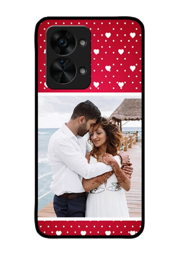 OnePlus Nord 2T 5G Photo Printing on Glass Case - Hearts Mobile Case Design
