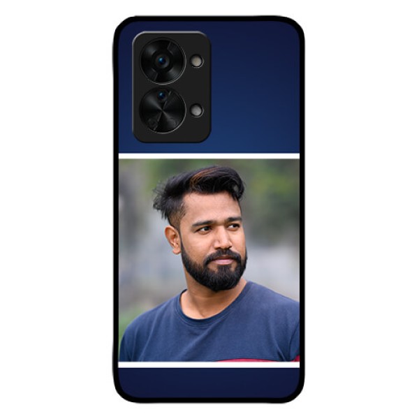 OnePlus Nord 2T 5G Personalized Glass Phone Case - Simple Royal Blue Design OnePlus Nord 2T 5G Personalized Glass Phone Case - Simple Royal Blue Design