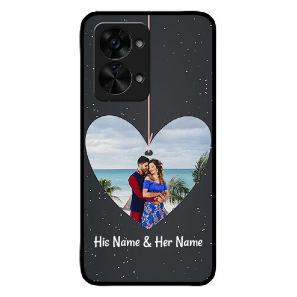 OnePlus Nord 2T 5G Custom Glass Phone Case - Hanging Heart Design