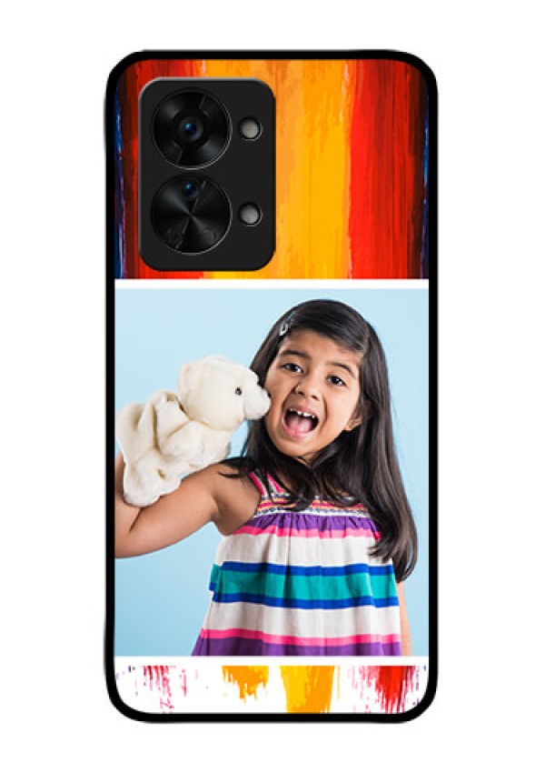 OnePlus Nord 2T 5G Personalized Glass Phone Case - Multi Color Design