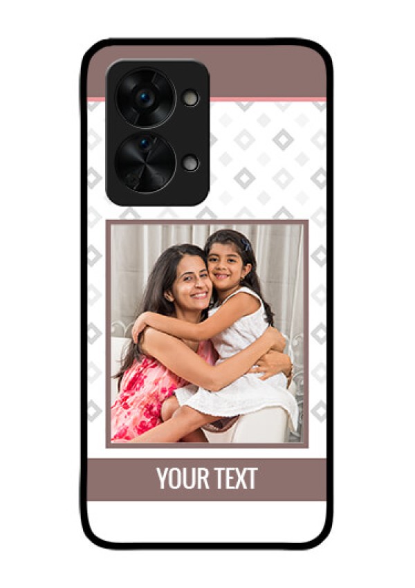 OnePlus Nord 2T 5G Photo Printing on Glass Case - Simple Diamond Design