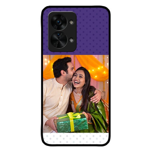 OnePlus Nord 2T 5G Personalized Glass Phone Case - Violet Pattern Design OnePlus Nord 2T 5G Personalized Glass Phone Case - Violet Pattern Design