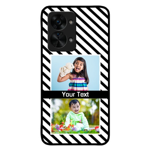 OnePlus Nord 2T 5G Photo Printing on Glass Case - Black And White Stripes Design OnePlus Nord 2T 5G Photo Printing on Glass Case - Black And White Stripes Design