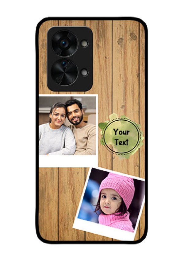 OnePlus Nord 2T 5G Custom Glass Phone Case - Wooden Texture Design